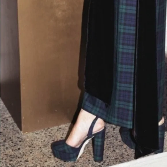 Antonio Melani x Born on Fifth Liv Tartan Plaid Closed Toe Platform Dress Pumps - Picture 3 of 12